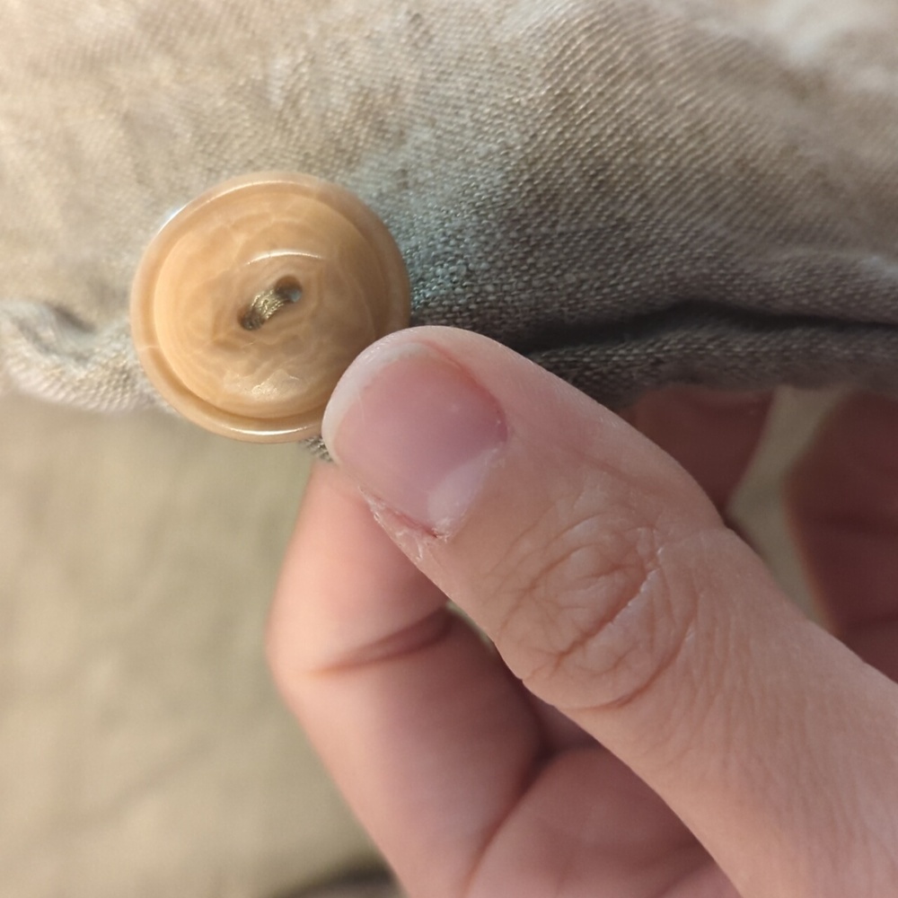 Flax Linen Button Down Size Medium - image 3